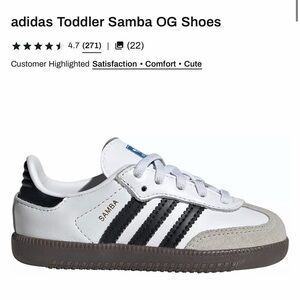 Adidas Samba White and Black Trainers